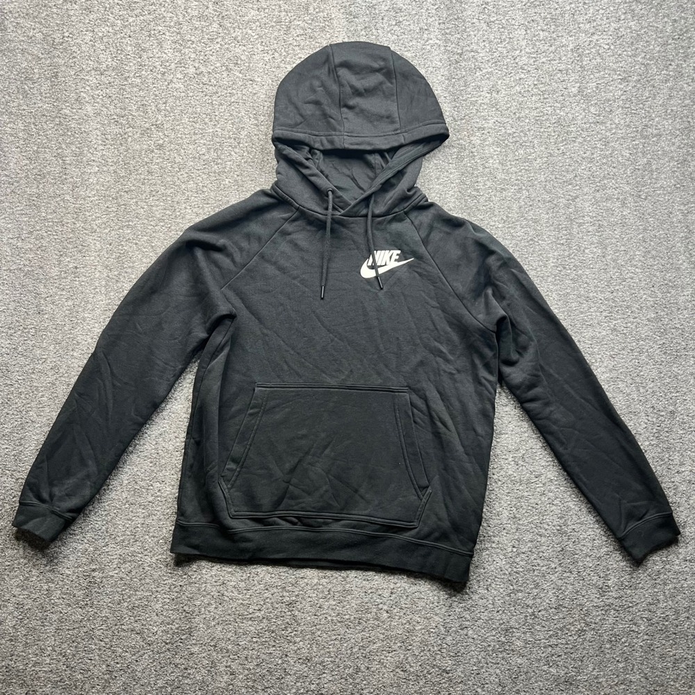 Nike Hoodie Mens‎ Medium Black Pullover Sportswear Fleece CI1192-010